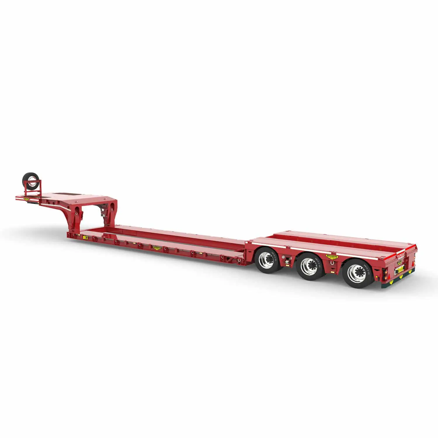 Low-loader semi-trailer - Broshuis BV - 3-axle / towed / extendable