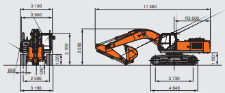 Medium excavator - ZX350H-5G - HITACHI Construction Machinery