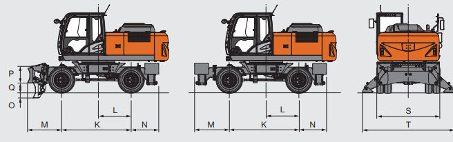 Medium excavator - ZX210W-5A - HITACHI Construction