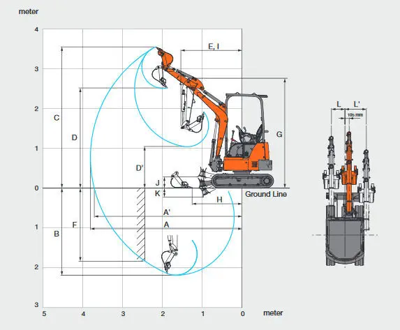 Mini-excavator - ZX17U-5A - HITACHI Construction Machinery