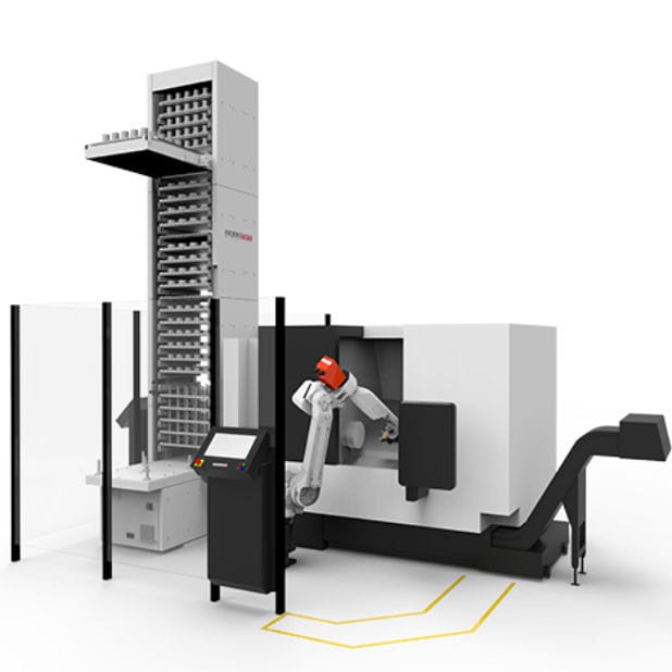 Robotic loading cell - RoboJob - unloading / compact