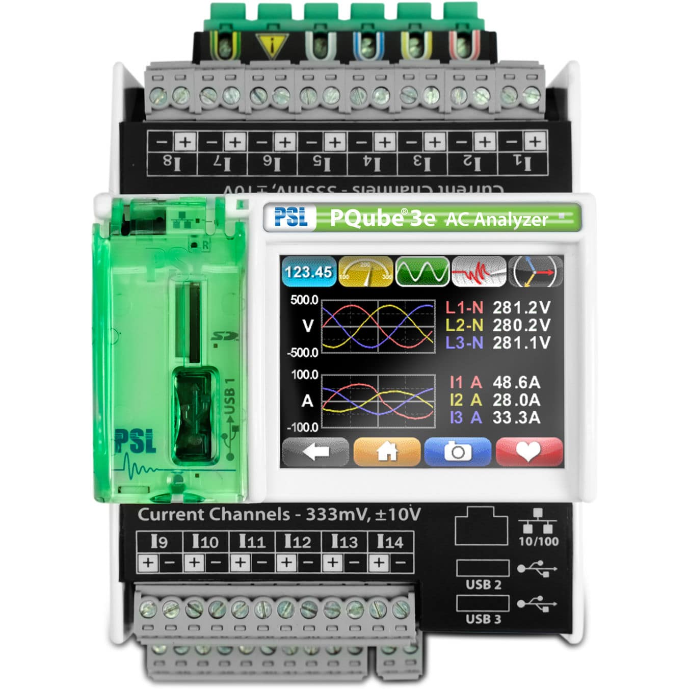Monitoring analyzer PQube 3e Power Standards Lab for electrical