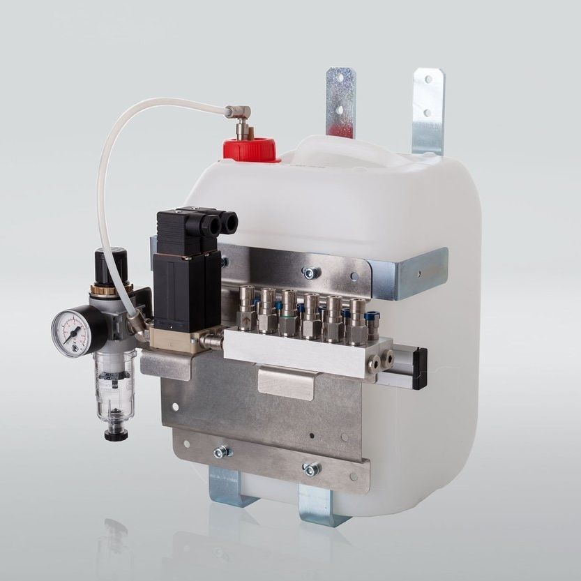 Air/oil lubrication unit TCJ HPM Technologie GmbH spray / pneumatic / electric