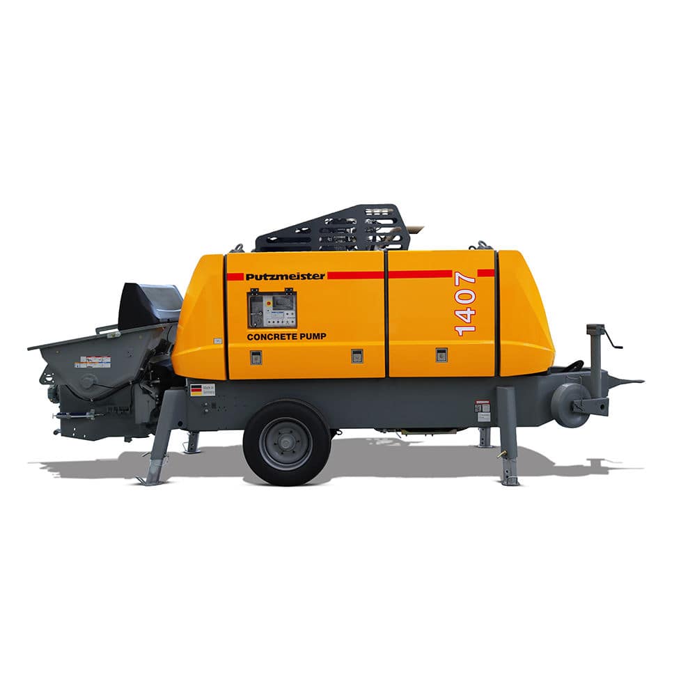 Stationary concrete pump - BSA 1407 D - Putzmeister - for construction