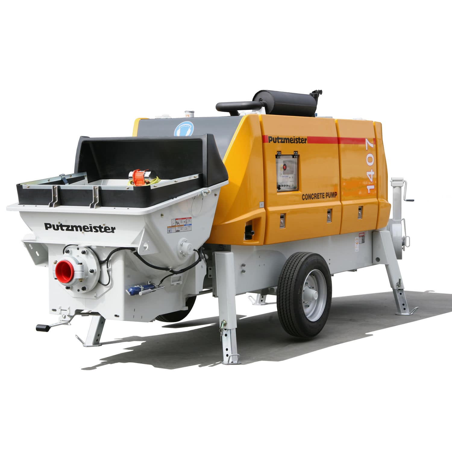 Stationary concrete pump - BSA 1407 D - Putzmeister - for construction