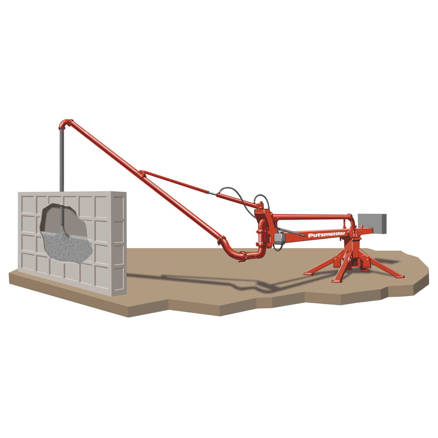 Gyratory concrete spreader RV 12 Putzmeister