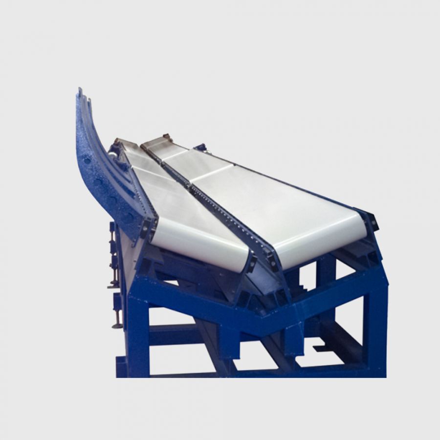 Belt conveyor inclined / electric drive / for reels