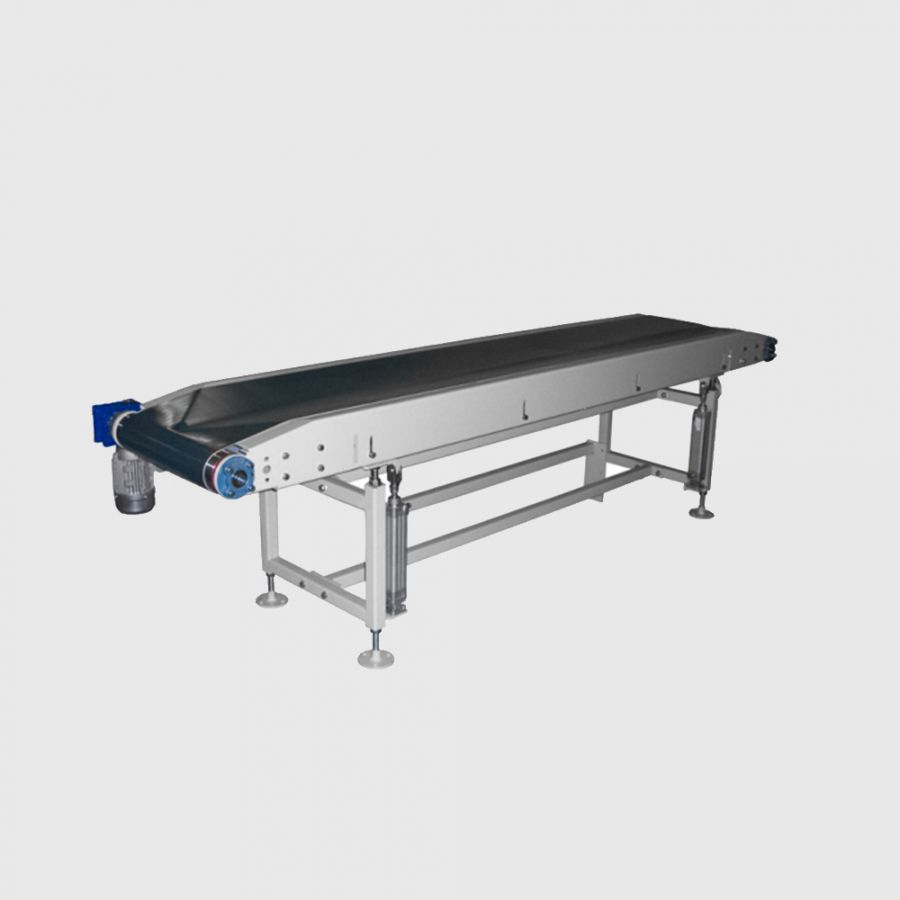 Belt conveyor horizontal / electric drive / for reels