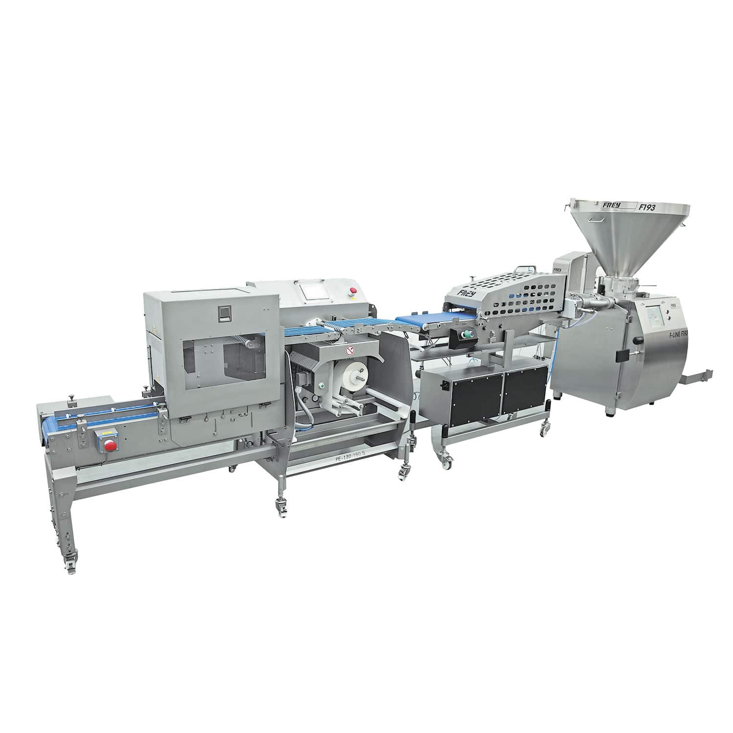 Portioning ground meat production line DMFB 92 CAN FREY