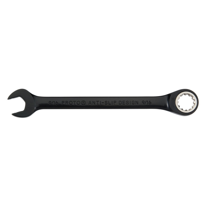Stanley Proto Spline-Schlüssel – 11/40,6 Cm, Nicht Umschaltbar – Mit Chrom-Vanadium-Hebel & Schwarz-Chrom Finish