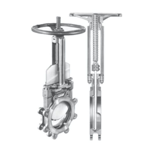 Knife gate valve TPS TECHNITUBE RÖHRENWERKE GMBH with handwheel