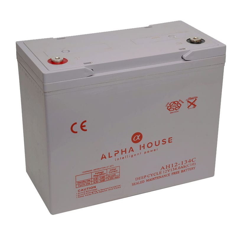 What Are The Rectangular Batteries Called Rectangular battery - AH12-134C Deep Cycle - Alpha House Ltd - 12 V