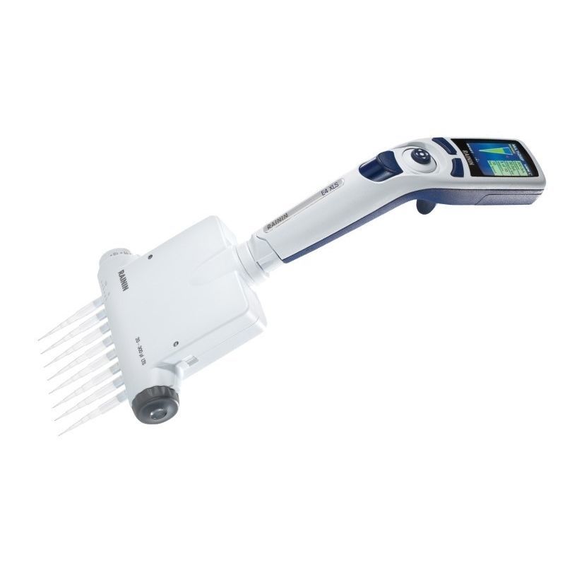 Multichannel pipette E4 XLS series Rainin with adjustable tip spacing / password