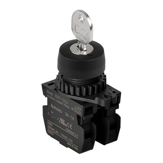 Key lock switch S2KR series Autonics selector / IP65 / round