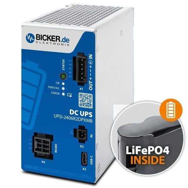 Bicker Elektronik UPSI-1208DP2 Industrielle USV-Anlage (DIN Rail