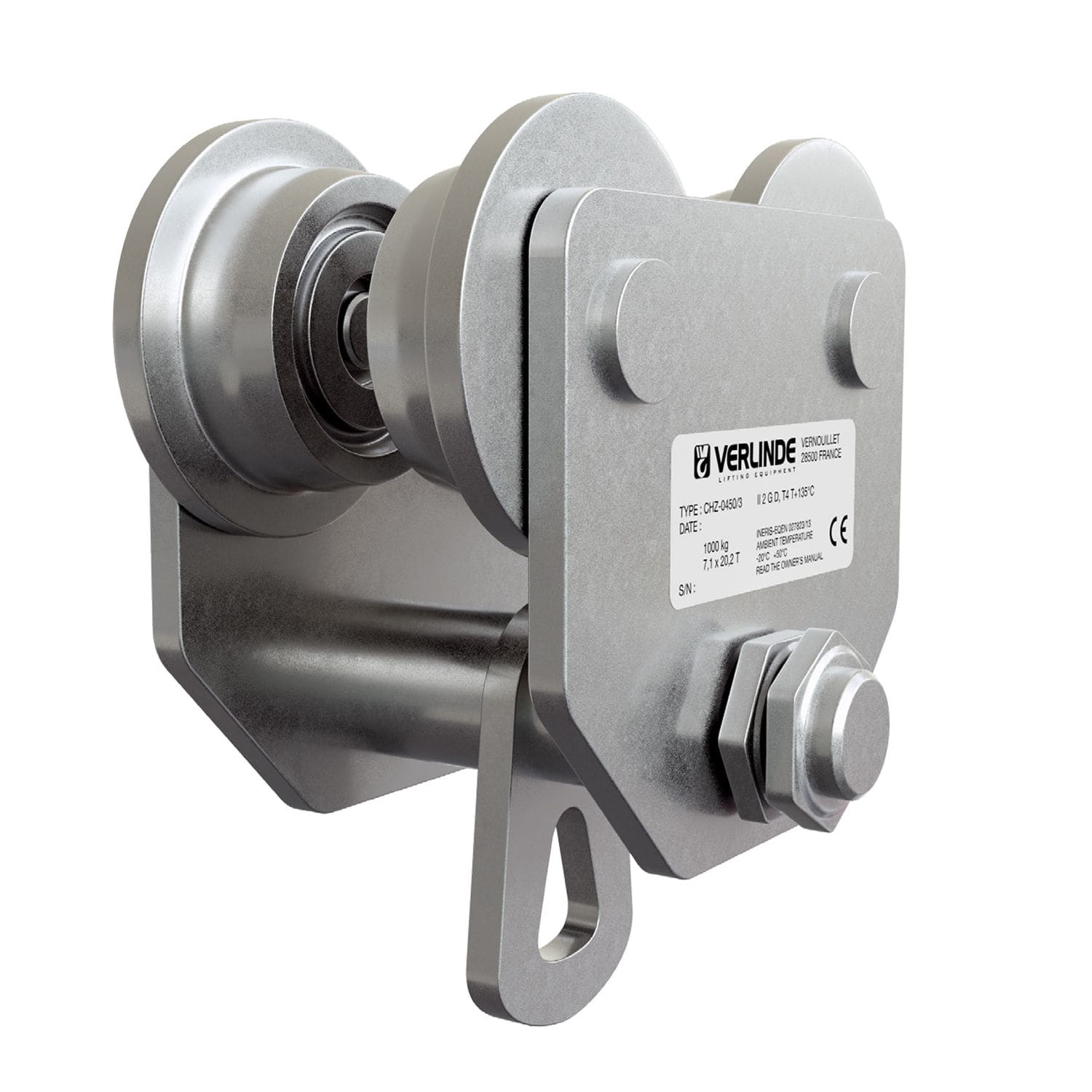 Manual trolley for chain hoist CHZ INOX Hoist UK