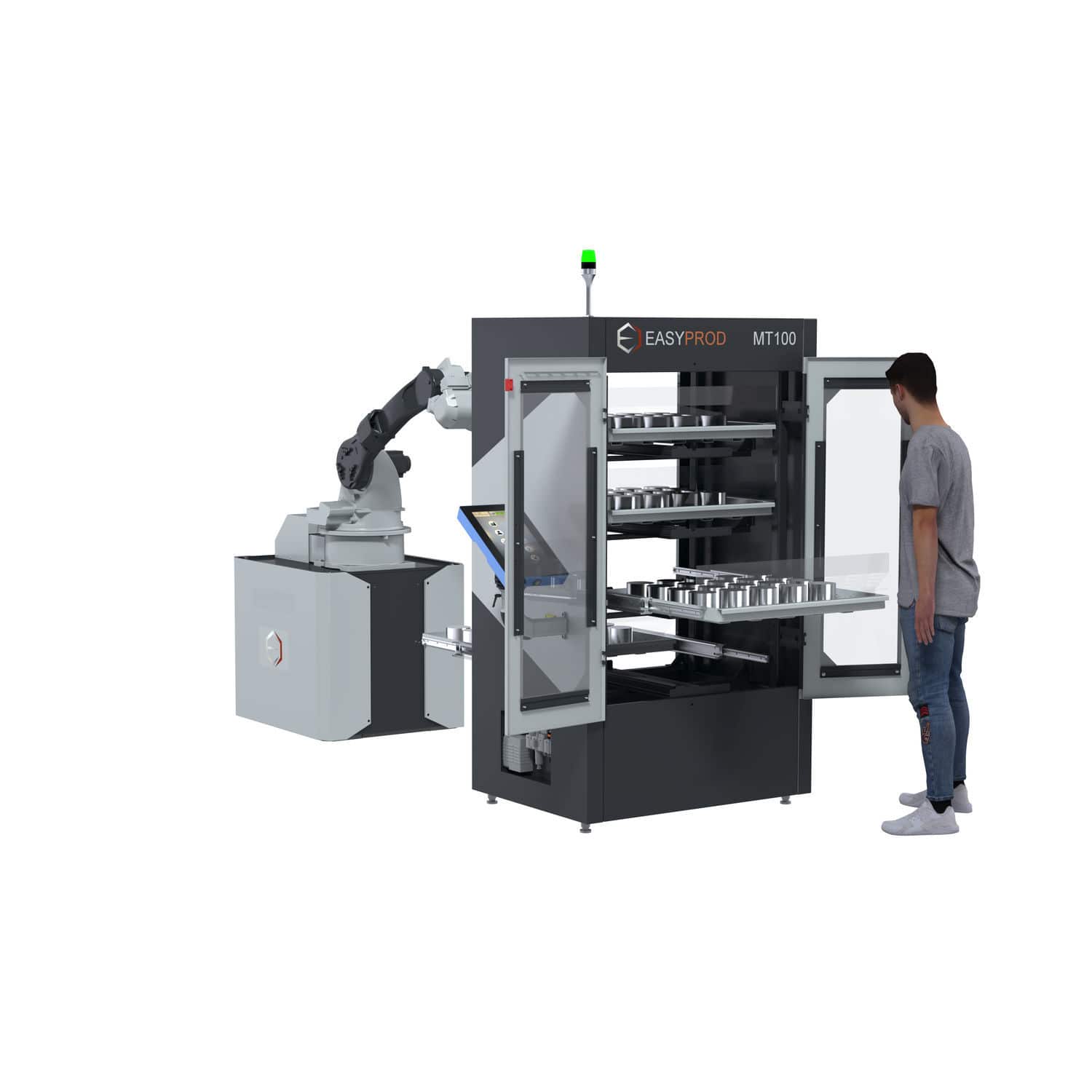 Robotic loading cell - Magazin MT100 - Engineering Data - unloading ... image.