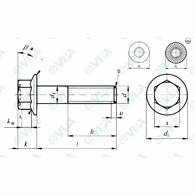 Hexagonal washer-head screw - 8056689421102 - VIPA spa - hex socket ...