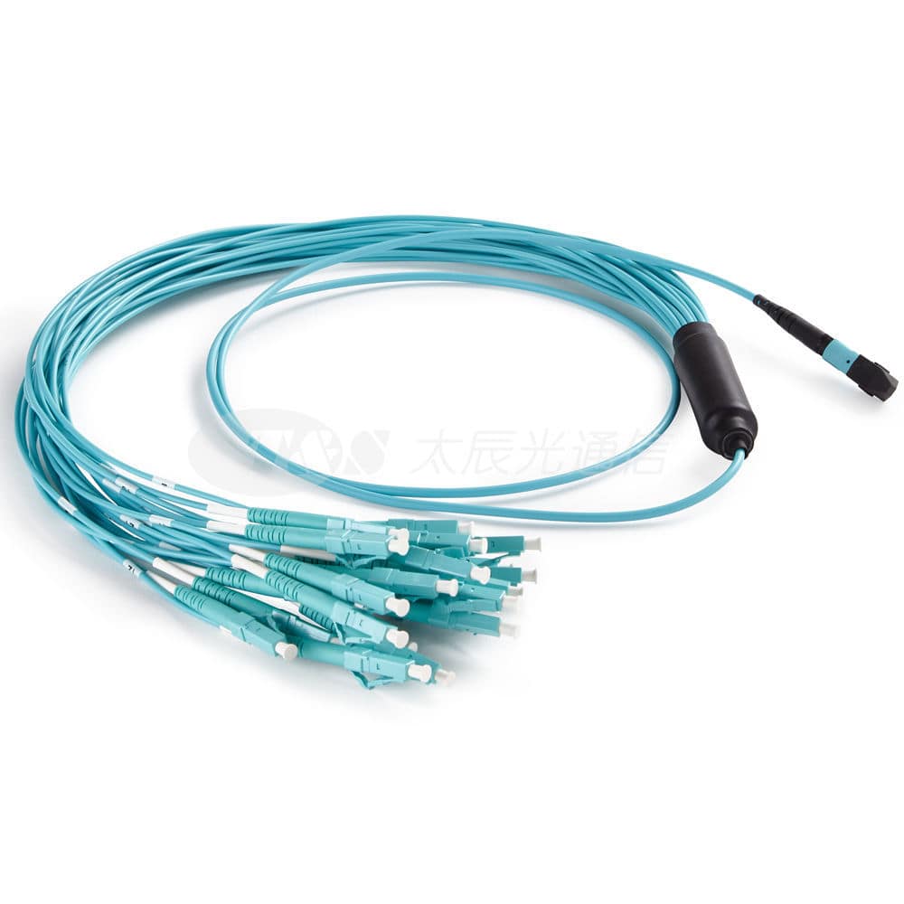 MPO fiber optic cable harness T&S Communications data / LAN / SC