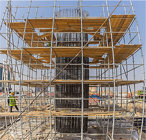 Fixed scaffolding SCAFFSHORE 48 SCAFFCO modular / facade