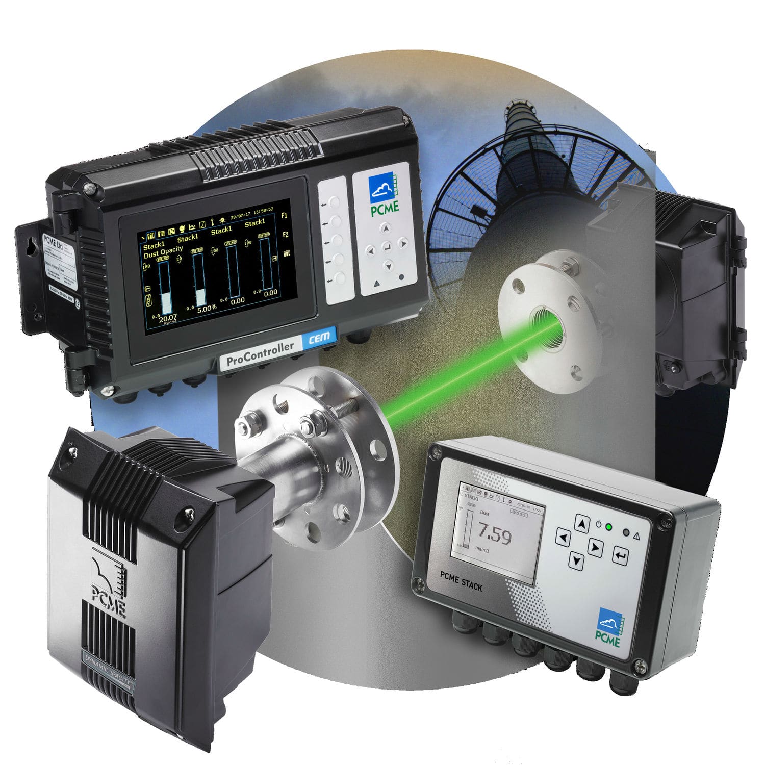 Particle monitoring system PCME STACK 602 ENVEA for the