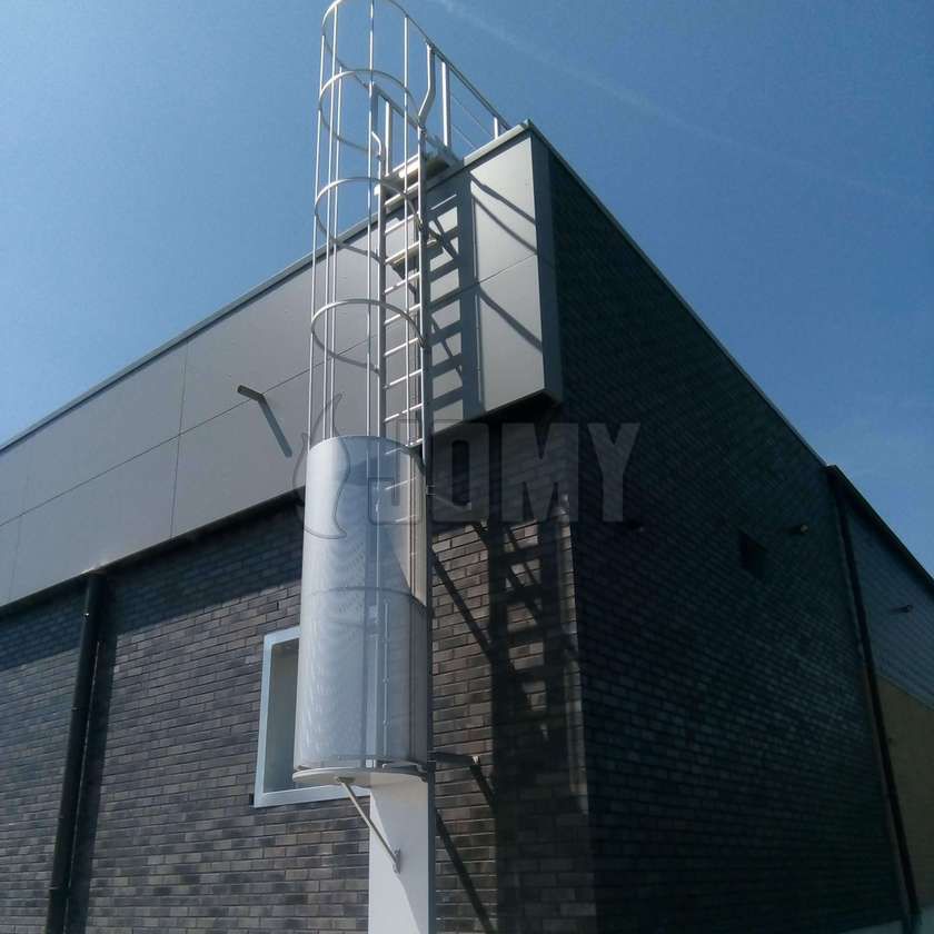 Aluminum Ladder Jomy Sa Roof With Safety Cage