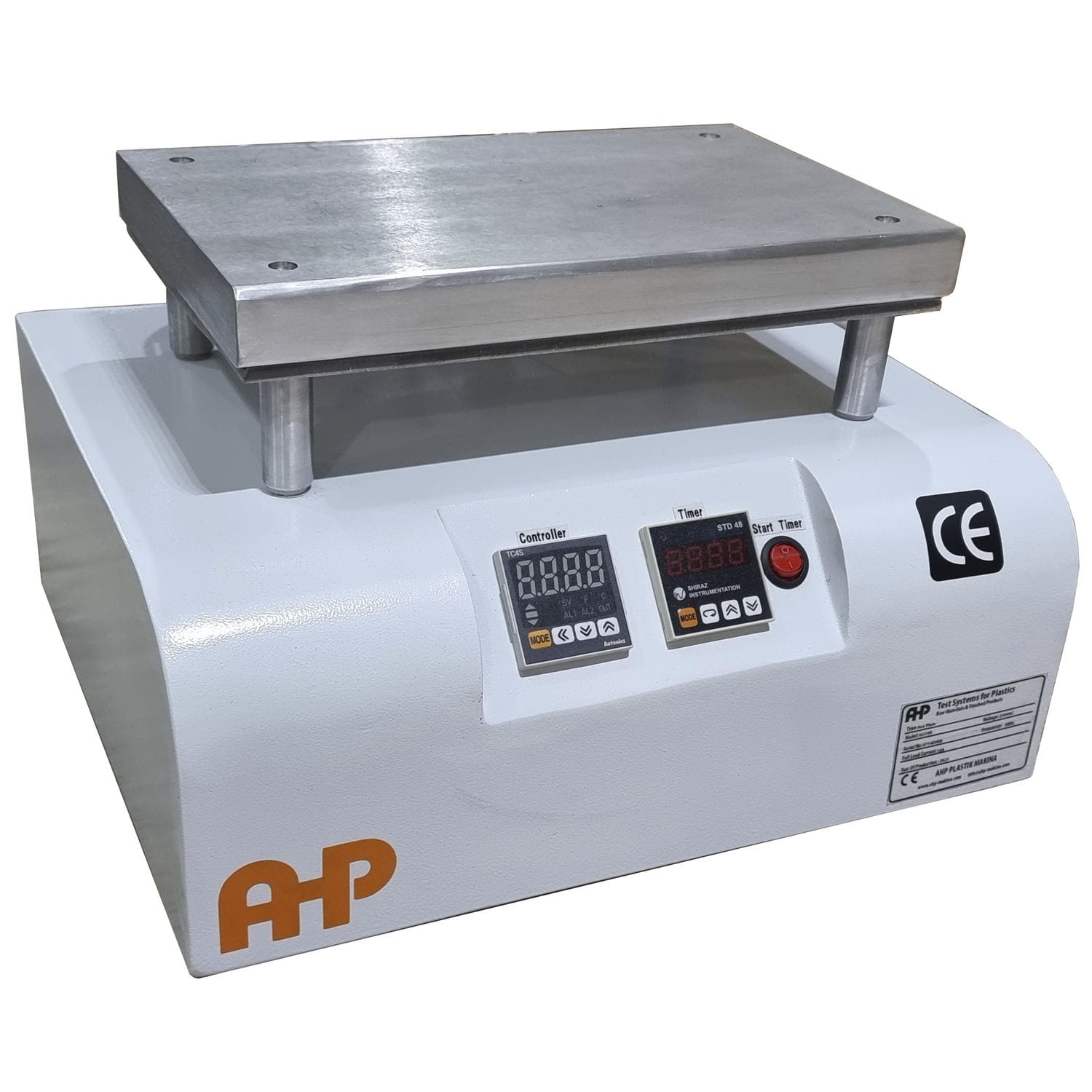 Hot plate testing device AHP PLASTIK MAKINA for powders / for polymers / hightemperature