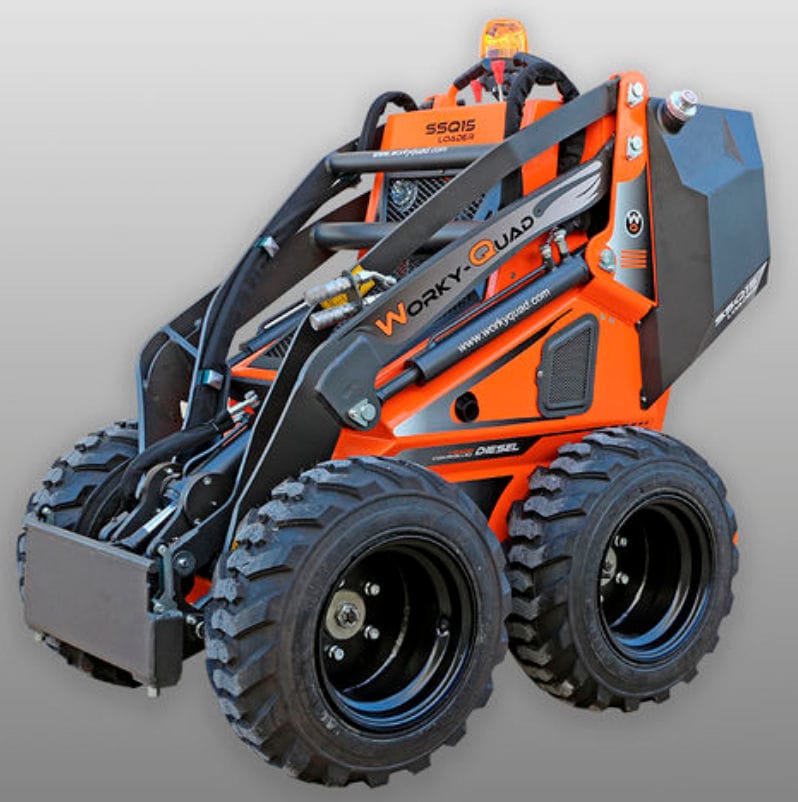 Electric mini skid steer loader SSQ 15D Worky Quad Cast Group