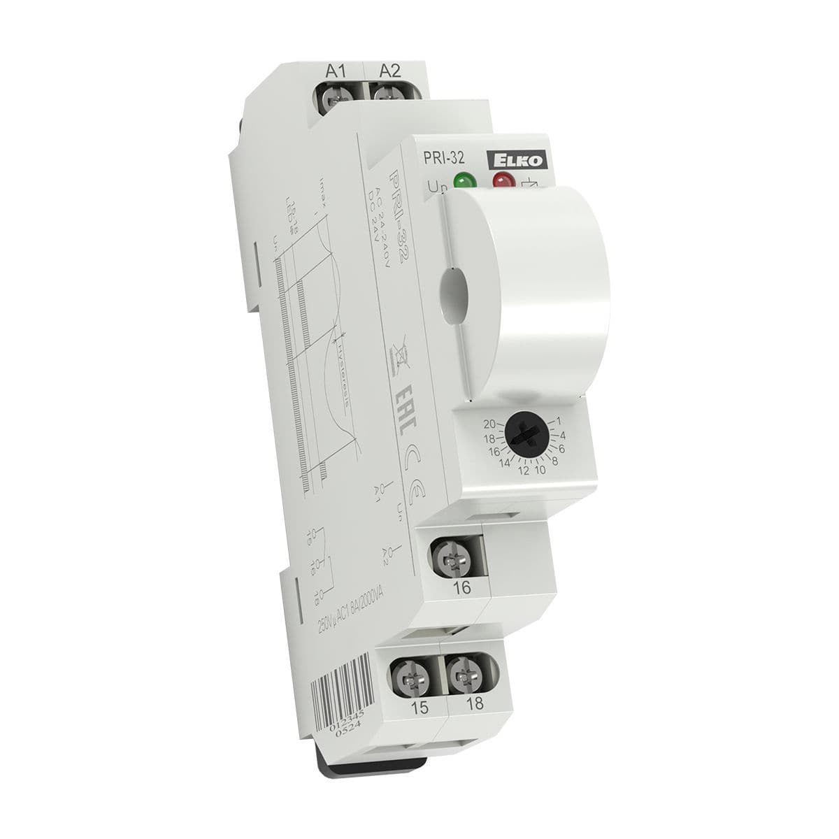 Current monitoring relay PRI32 ELKO SPDT / singlephase / DIN rail