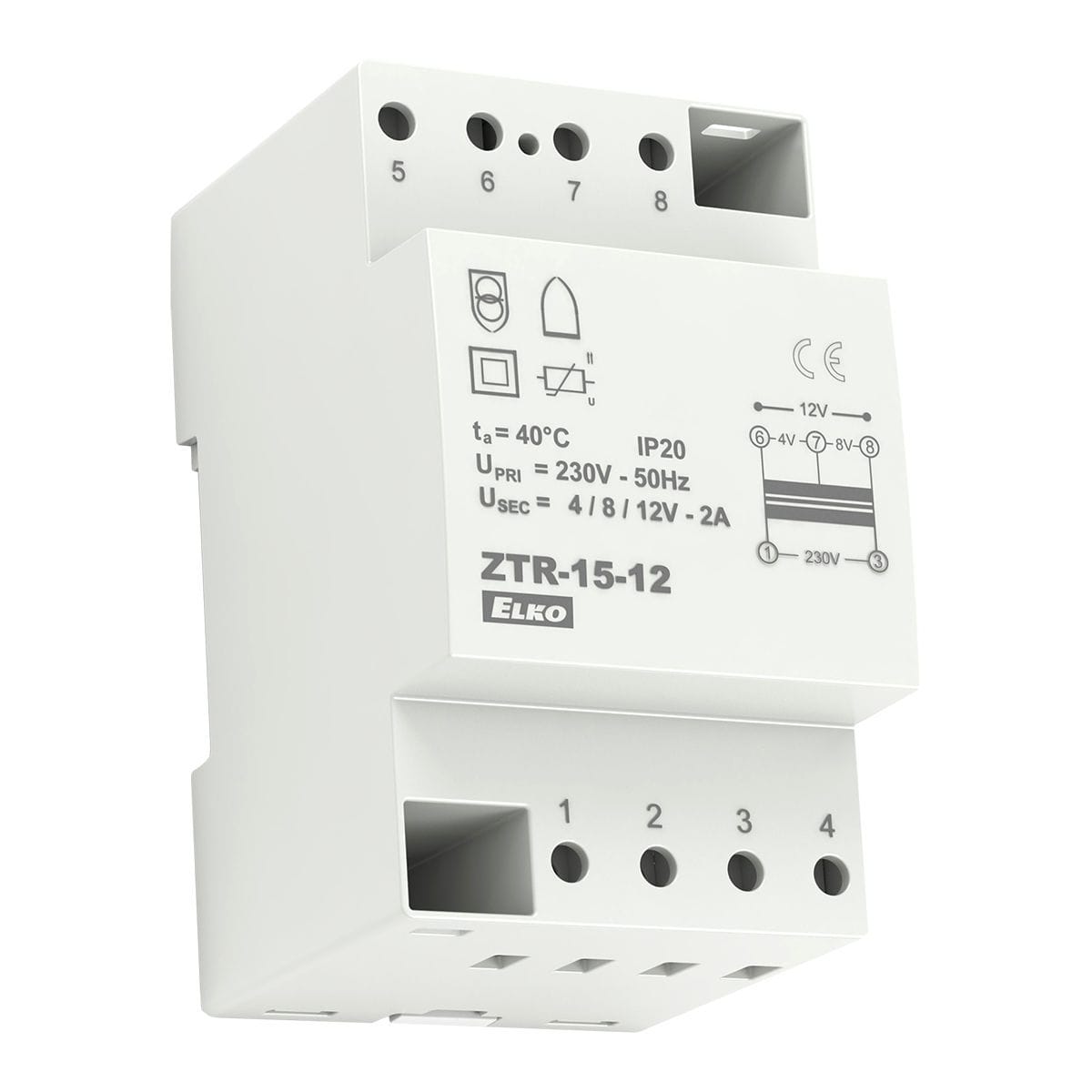 Electrical power supply transformer ZTR1512 ELKO encapsulated