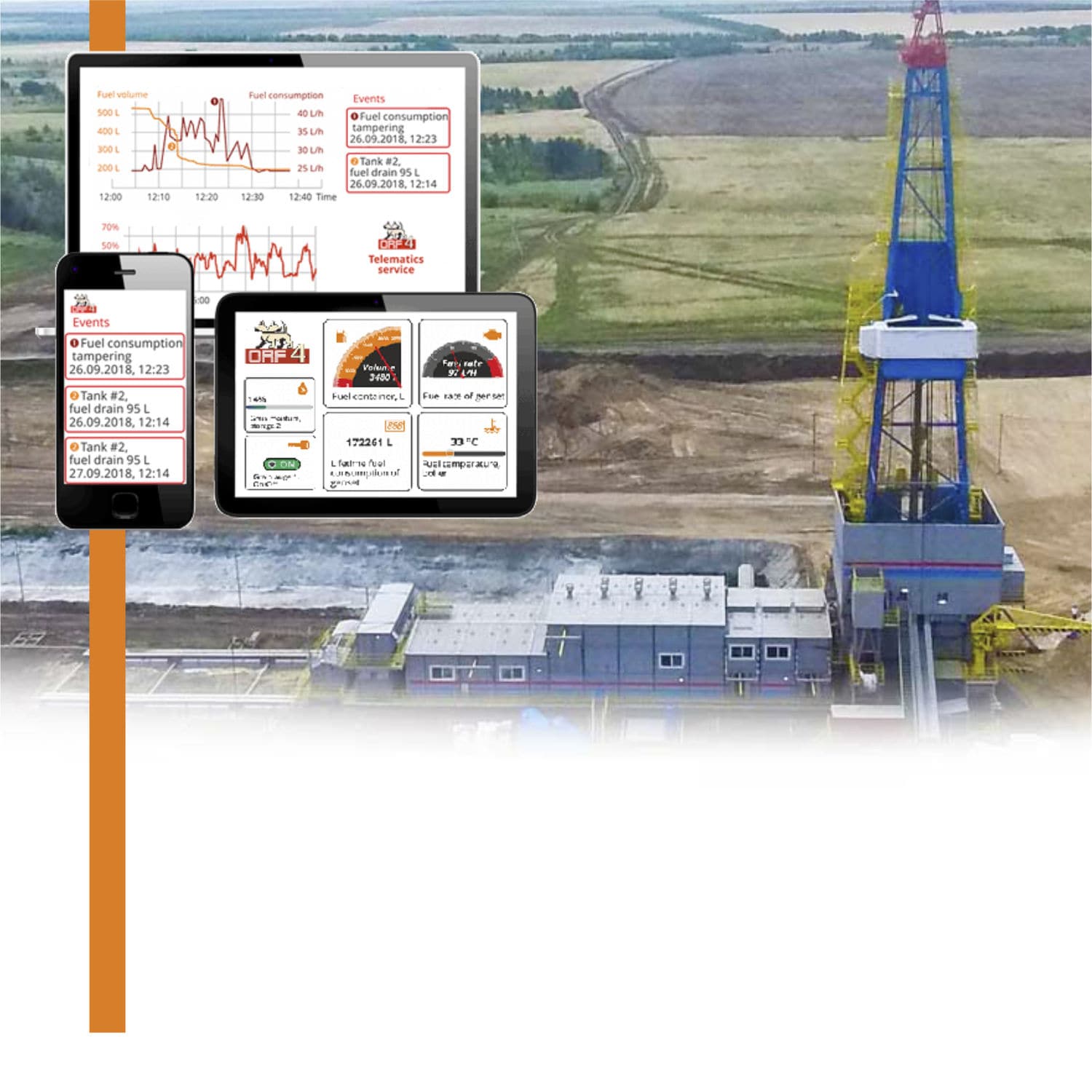 Fuel consumption monitoring system Technoton for drilling rigs