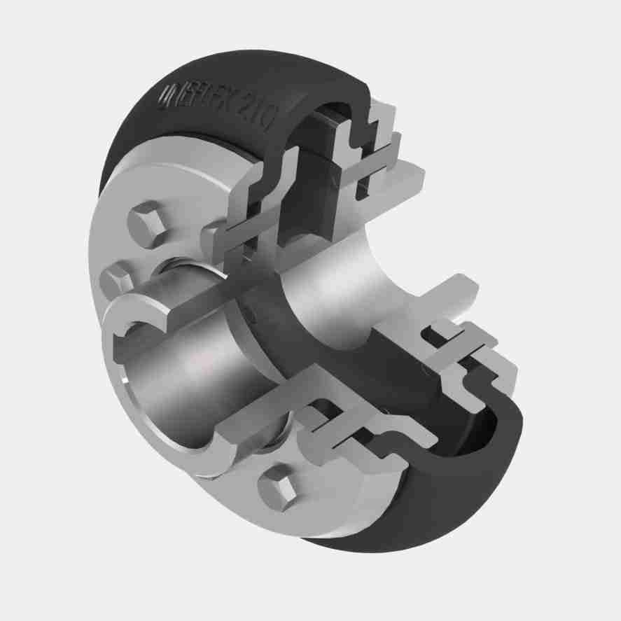 Flexible coupling - M series - UNE - spring / shaft / pump