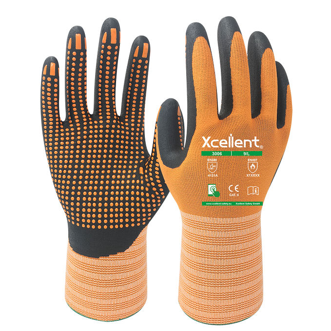 Nonslip protection gloves 3006 Xcellent Safety GmbH work