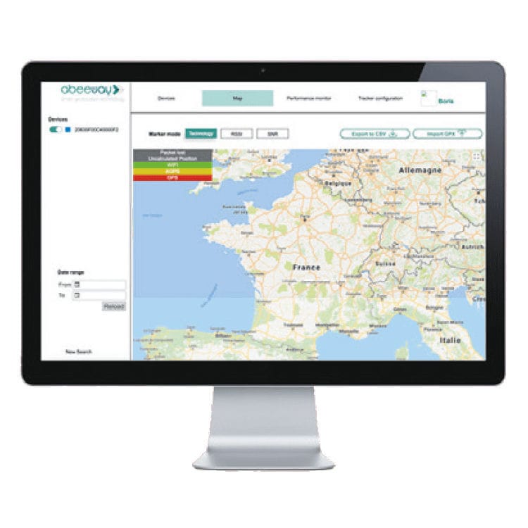 Tracking software - Abeeway - monitoring