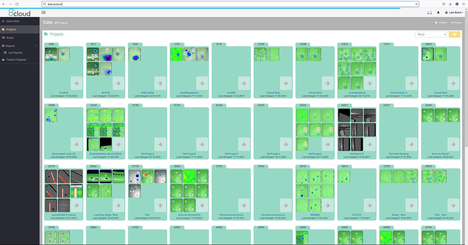 Reporting software - 8cloud - 8tree’s - inspection / sharing / backup