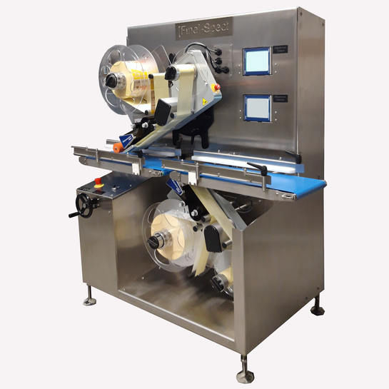 Doublesided label printerapplicator FineSpect for packaging