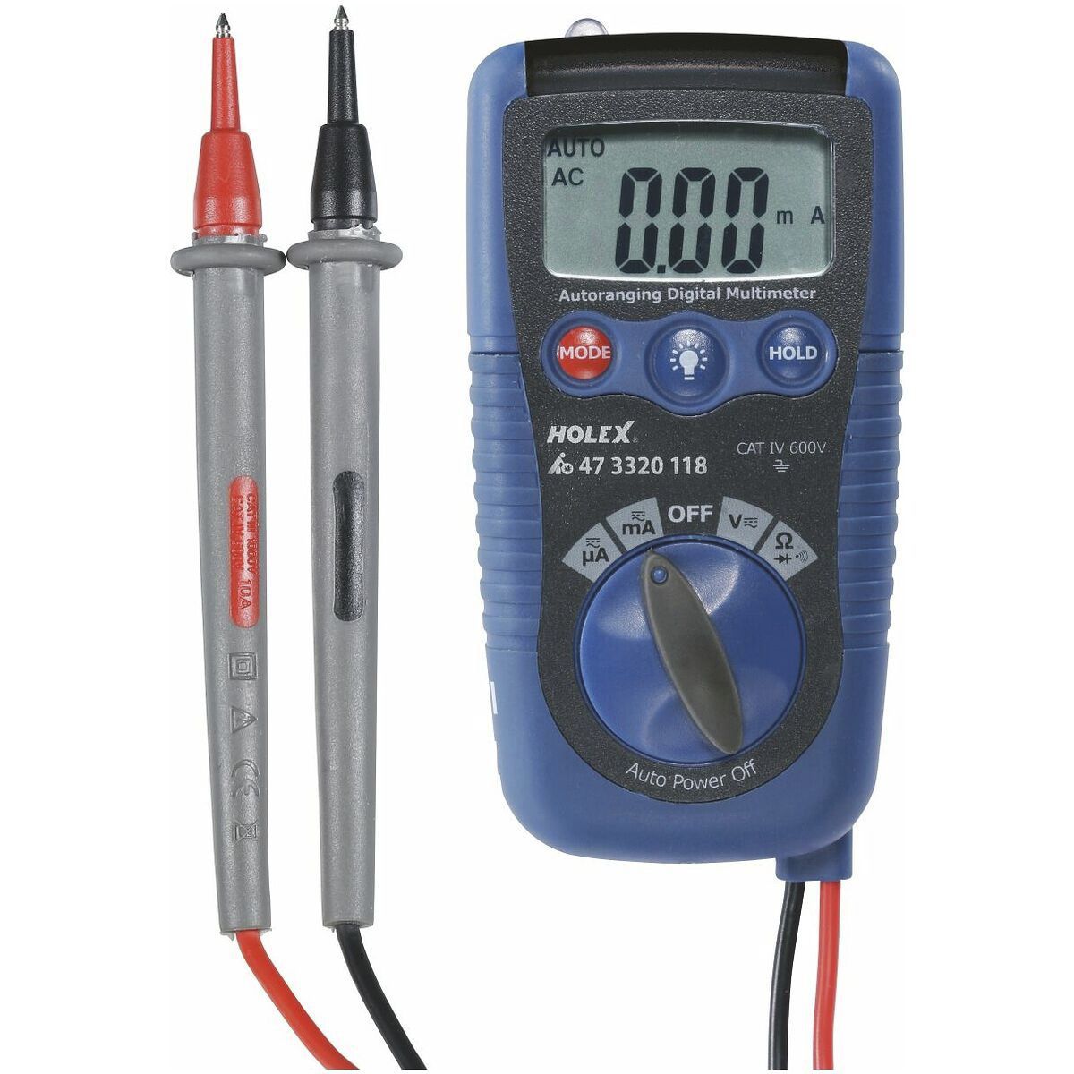 Digital multimeter - 473320 - HOLEX - portable / 600 V / cat IV