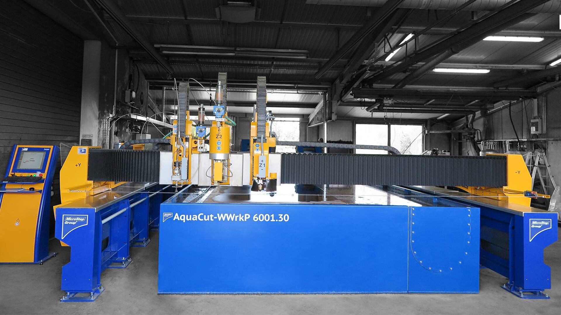 Abrasive waterjet cutting machine AquaCut MicroStep pure water