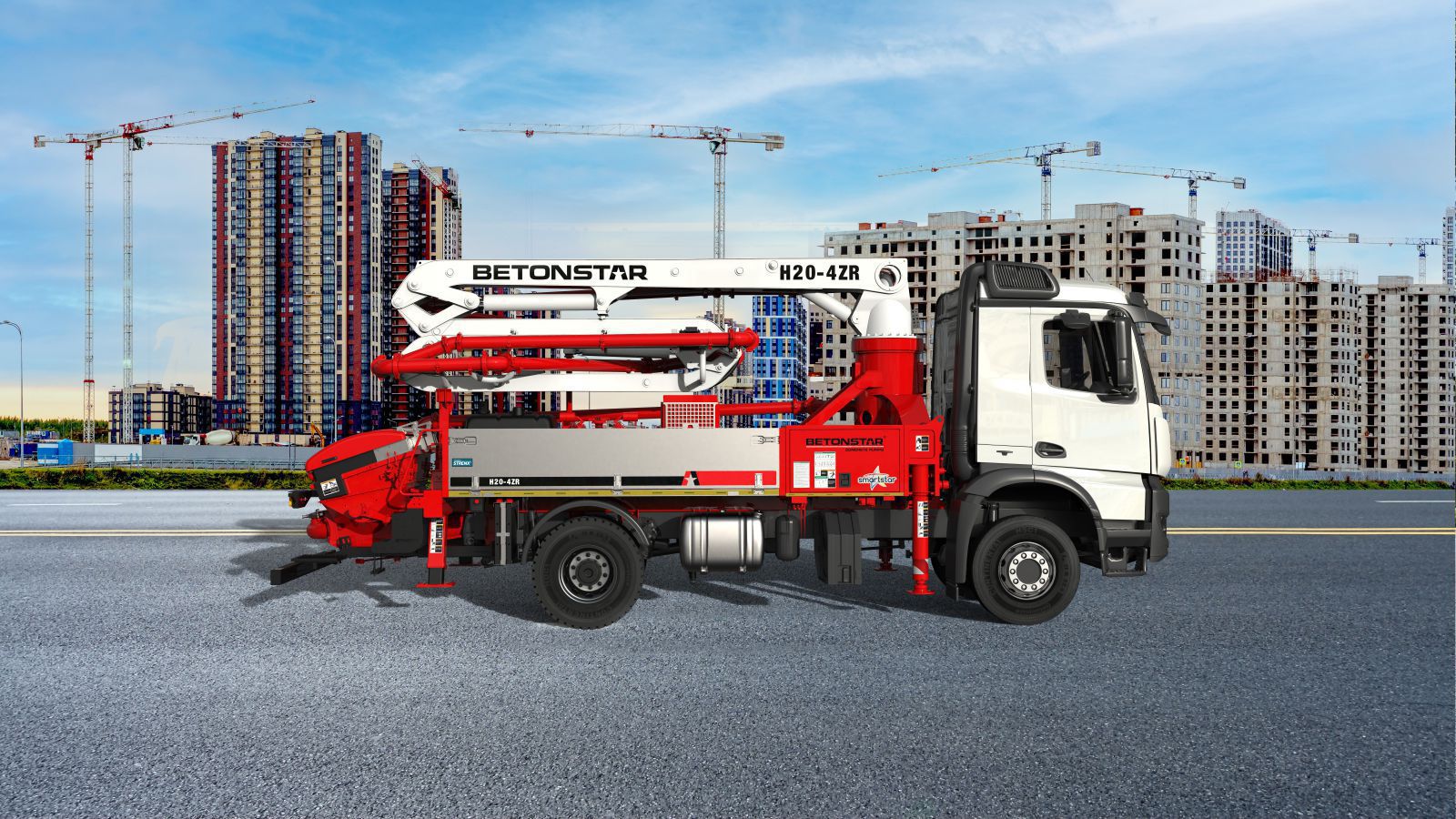 Truck Mounted Concrete Pump H20 4zr Betonstar Makina Sanayi Ve