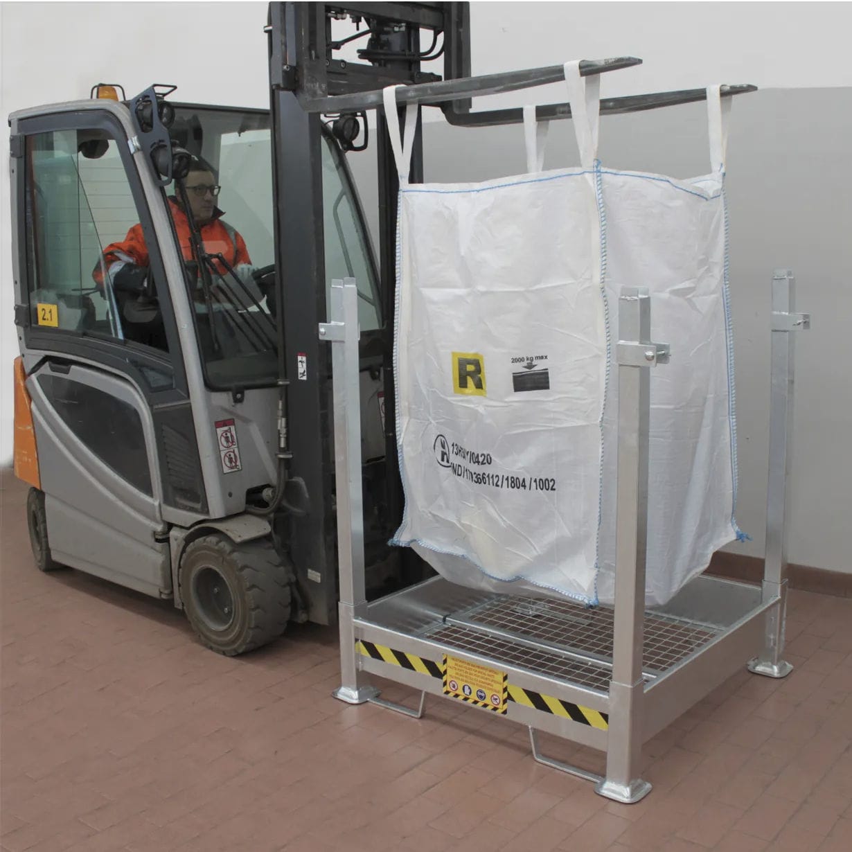 Big bag support - SPB-GV - Justrite Italia SRL - galvanized steel ...