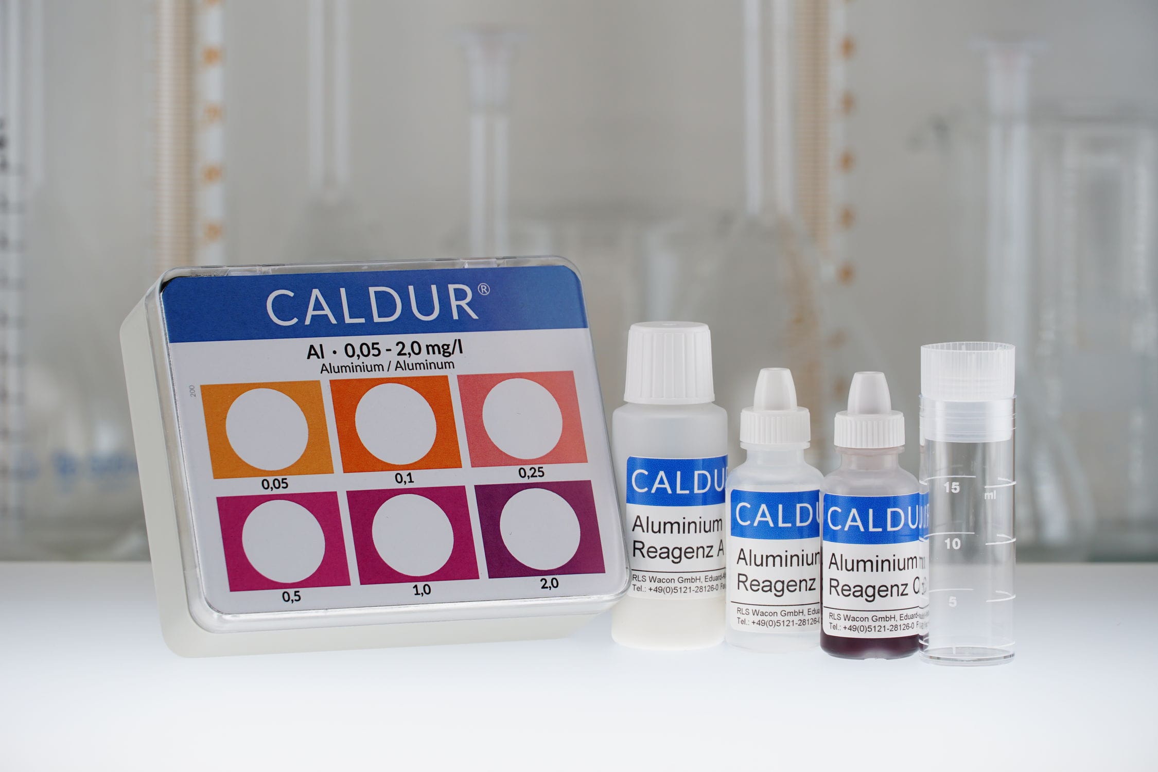Aluminium test kit CALDUR RLS Wacon analytics GmbH manual