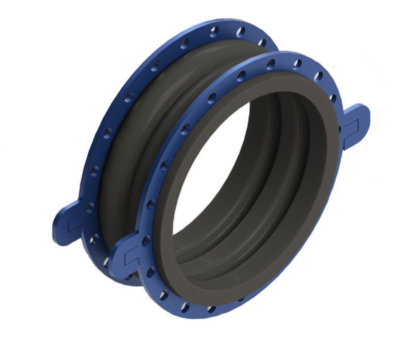 Rubber expansion joint Kadant Johnson Europe B.V. PTFE / round