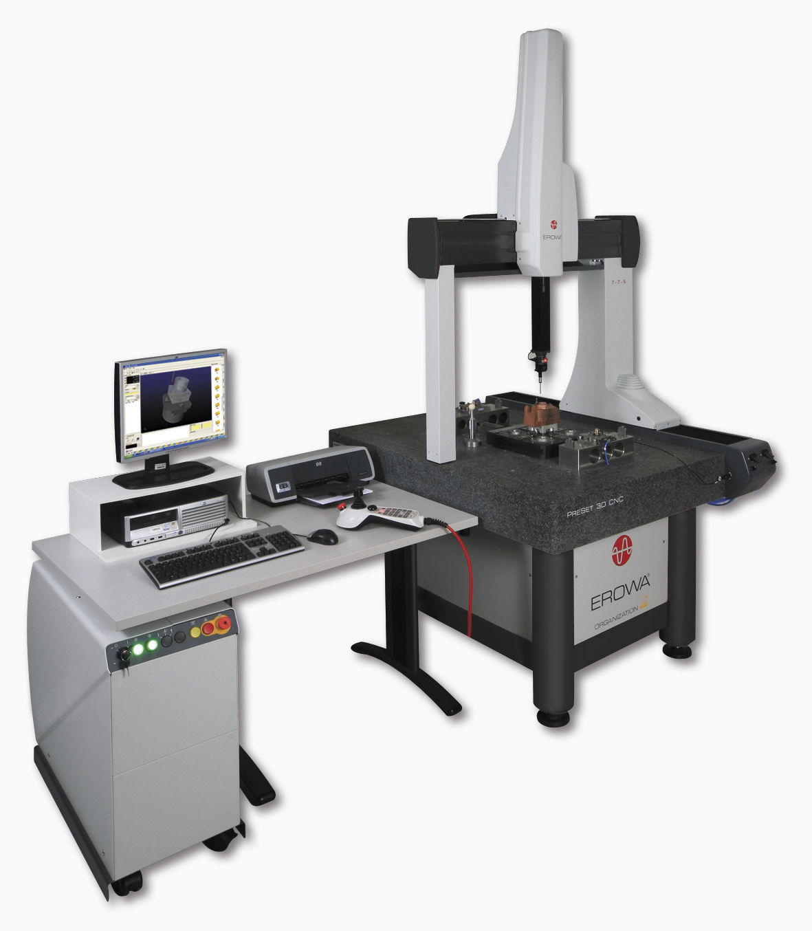 Bridge coordinate measuring machine PreSet 3D EROWA multisensor