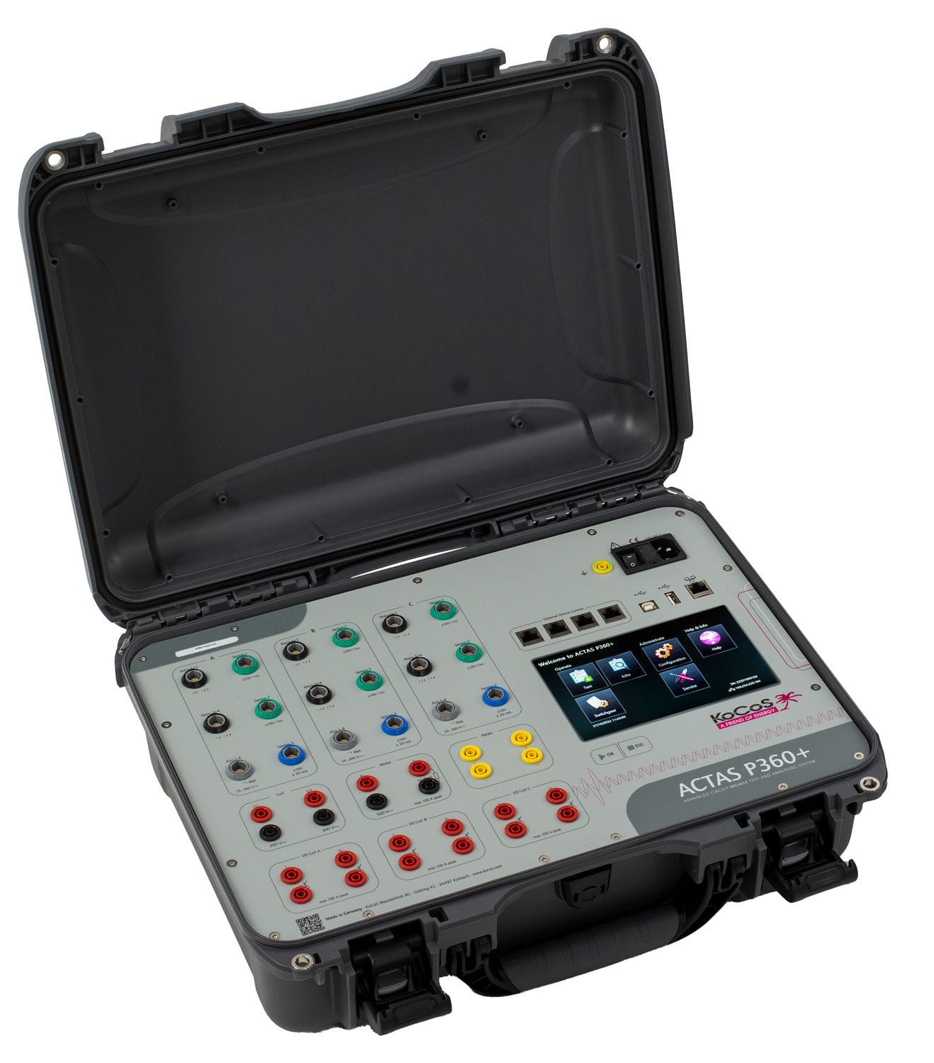 Switchgear test system - ACTAS P360+ - KoCoS Messtechnik AG