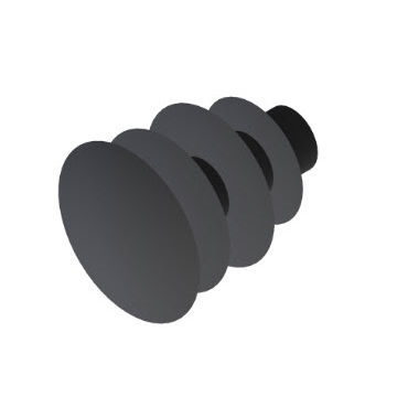 Round plug - 22.1200/1 - Minitec - finned / non-threaded / polyethylene