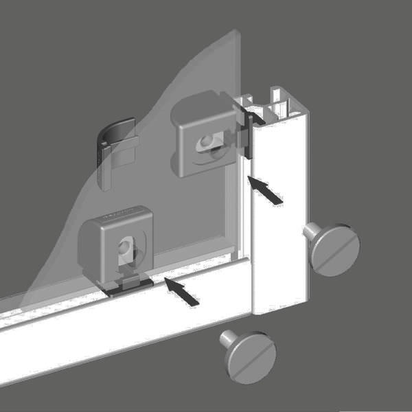 Profile panel-mounting block - 22.1255/0 - Minitec
