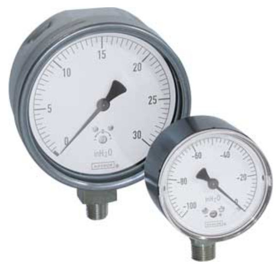 Dial pressure gauge - 200 - NOSHOK - threaded / stainless steel / brass