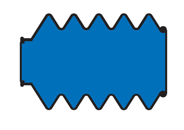 Round bellows MFB Simrit rubber / accordion protection / for machines