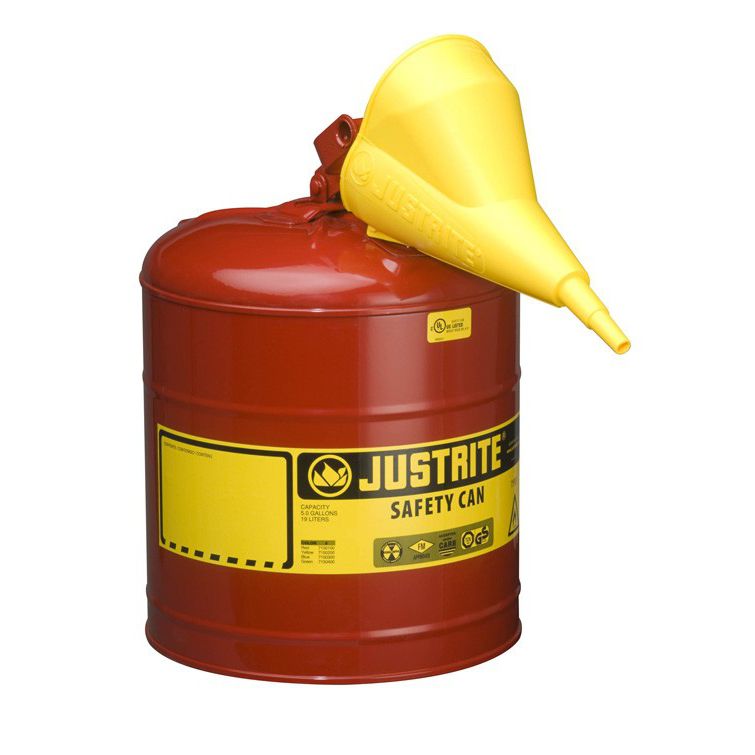 Metal jerrycan 7150110 Justrite hazardous materials