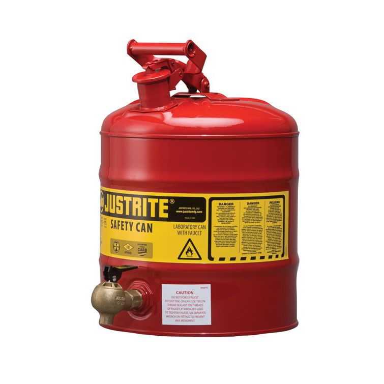 Metal jerrycan 7150140 Justrite hazardous materials